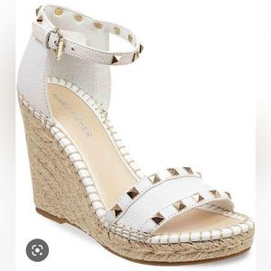 Marc Fisher Kegan Espadrille Sandal - White, Size 8
